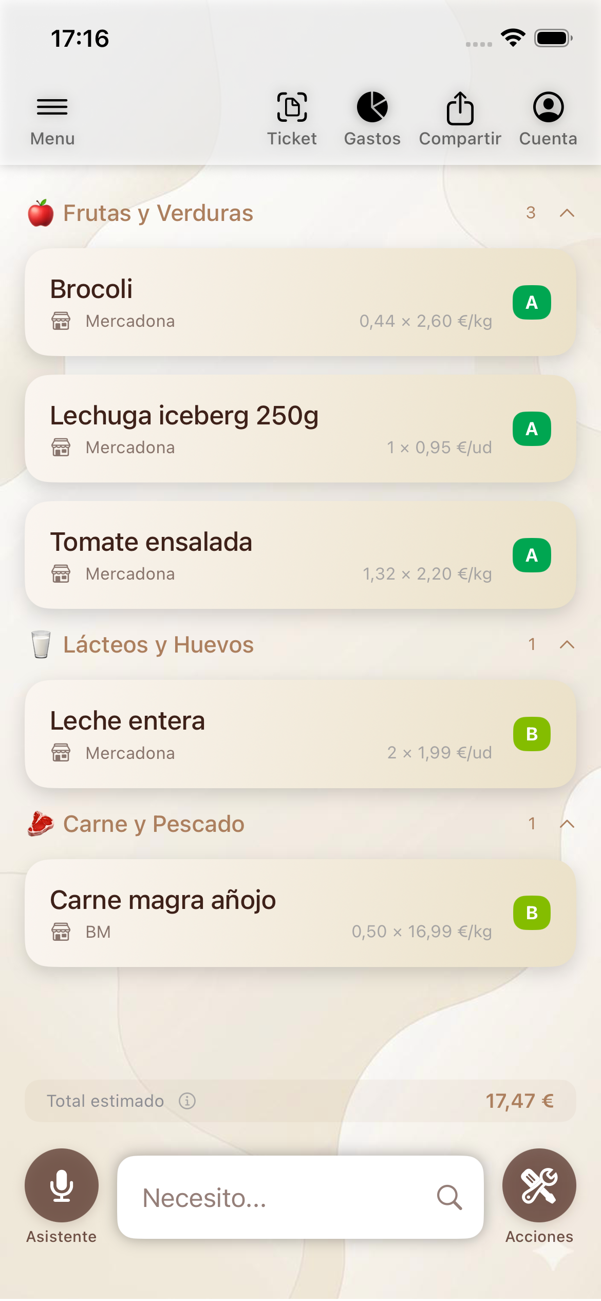 BeeCart AI app screenshot